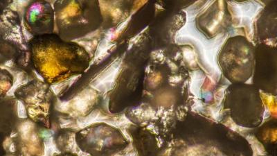 Grain de sable au microscope / Gilles Martin